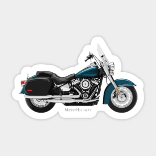 Harley Heritage Classic 107 20 teal, s Sticker